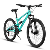 A26207 26 Inch Steel Frame Shock Fork Plus Shock Absorber 21-speed Unisex Mountain Bike W709P168680