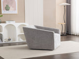 Nice Modern Upholstered Barrel Armchair, 360&deg Swivel T2574P205965