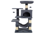 44" Multi-Level Cat Tree with Spacious Top Perch, 2-Door Condo & Hammock for Indoor Cats -Gray 97226898