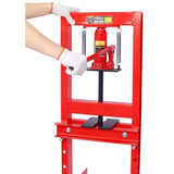 Hydraulic 6 Ton H-Frame Garage Floor Adjustable Shop Press with Plates, 6T,red 84786959