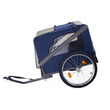 ZNTS Dog Bike Trailer, Breathable Mesh Dog Cart with 3 Entrances, Safety Flag, 8 Reflectors, Folding Pet W321P205608