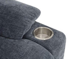 Blue Power Lift Recliner with Heating and Massage B062P215447