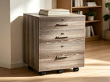 () 3-Drawer P2 Particleboard Melamine-Faced Wooden Filing Cabinet 32007989