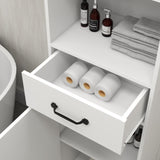 Floor Standing Cabinet with 1 Door and 1 Drawer - White W28263149