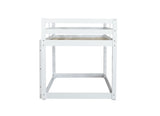Solid Wooden, Solid Rubber Wooden Twin over Twin Loft Bed with Ladder, with Bed Platform of W504P191666