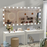 ZNTS Hollywood LED Full Body Mirror with Lights Extra Large Full Length Vanity Mirror with 3 Color Mode W708131915