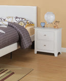 ZNTS Bedroom Bed Side Table 1x Nightstand White Color Wooden 2 Drawers Table Nightstands B011133627