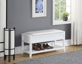 ZNTS Rouen Seating Bench with Shoe Storage, White T2574P164221