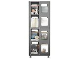 4-Tier All-Steel Rotating Bookshelf with 360&deg Wheels, Large Size Sturdy & Spacious Book Rack, New W1779P305250