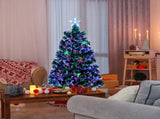 6 ft Pre-Lit Fiber Optic Artificial Christmas Tree with Star Topper, 230 Tips, Green 18387328