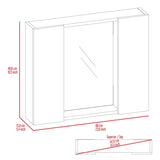 Draco Medicine Cabinet, Mirror, Double Door, One External Shelf B128P148705