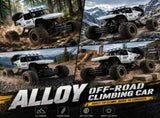 2026 2 Batteries 112 Silver Rock Crawler Rechargeable Off Road Truck 4WD , Metal Shell LED 61910726