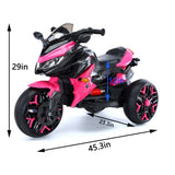 Kids Motorcycle Ride-On Motorcycle 3-Wheels Battery Powered Motorbike Rechargeable 12 V kids ride on W1760P252033