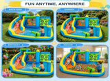 7-in-1 Inflatable Bounce House with Water Slide & 480W Blower, Kids Bouncy Castle with Climbing 96622023