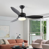 ZNTS 52 inch Indoor/Outdoor Ceiling Fan with LED Select Light Kit - Black 22880690