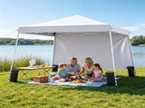 9ft x 9ft Pop Up Canopy Tent with Sidewall, UPF 50 Silver Coated Waterproof Oxford Instant Shelter, 40021628