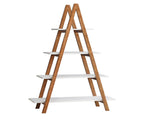 Solid bamboo wood oxford Aframe ladder display bookshelf 84863618