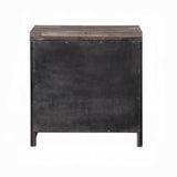 ZNTS Dark Oak 2-Drawer Nightstand B062P209406