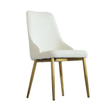 ZNTS Modern PU sponge-filled dining chair, solid wood metal legs, suitable for restaurants, living rooms W1535119452