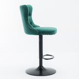 Swivel Velvet Barstools Adjusatble Seat Height from 25-33 Inch,17.7inch base, Modern Upholstered Bar W1143P151486