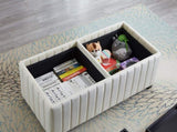 45 inch Wide Contemporary Square CubeStorage Ottoman Bench, Storage Bench with coffee tray,coffee W2082130361