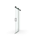 56" - 60" W x 76" H Frameless Soft-closing Single Sliding Shower Door, 3/8" Tempered Glass W1573104180