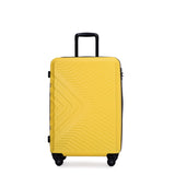 3 Piece Luggage Sets ABS Lightweight Suitcase with Two Hooks, Spinner Wheels, TSA Lock, , W28453579