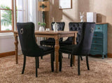 Modern, High-end Tufted Solid Wood Contemporary Velvet Upholstered Dining Chair with Wood Legs 42967936