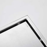 6 Inch Square Shower Drain with 2-in-1 Flat & Tile Insert Removable Cover, 304 Stainless Steel with 05710814
