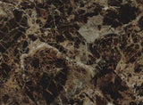 Black Metal Finish 3pc Counter Height Set Table and 2 Stools, Faux Marble Tabletop, Faux Leather B011P246322
