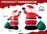 14 FT Lighted Christmas Inflatable Decoration, Giant Inflatable Santa Claus with Large Gift Bag, 34436884