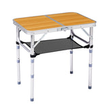 Outdoor Folding Camping Table, 2ft Portable Pinic Table with 3 Adjustable Height, Small Aluminum 32047612