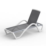 Patio Chaise Lounge Adjustable Aluminum Pool Lounge Chairs with Arm All Weather Pool Chairs for W1859109671