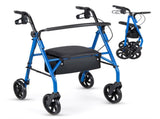 2-in-1 Rollator Walker with Seat , 8-Inch Large Wheels & Versatile Braking System, Adjustable 20732841
