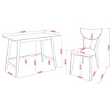 Walnut 2-Piece Writing Desk Set B062P153671