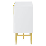 Modern Elegant 4-door Sideboard Gold Metal Handle Buffet Cabinet for Dining Room, Living Room, 49131954