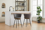 Countereight Bar Stools Set of 2, 360&deg Swivel Upholstered Barstools with Backs and Metal Legs, 26" W2725P237551