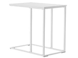 48*28*58cm C Type Single Layer MDF Iron Rectangle White Triamine Side Table White Spray 64750440