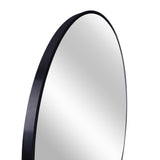 36 Inch Black Metal Framed Round Bathrrom Mirror for Wall. W2203P303274