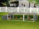 20.93ft Large Wooden Chicken Coop Outdoor Hen House with Nesting Box & Weatherproof Asphalt Roof, 79211579