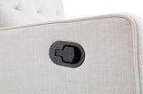 Milah Tufted Swivel Glider Recliner In Light Gray Fabric 601GR-WGR