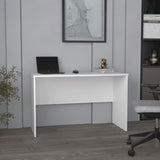 Malibu 47" Wide Study Desk White Modern Simple Computer & Laptop Table Dining Table for Bedroom, B200P253734