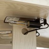 Curio Cabinet Lighted Glass Cabinet Glass Wine Cabinet Curio Display Cabinet with Adjustable Glass W2275P199815