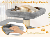 44" Multi-Level Cat Tree with Spacious Top Perch, 2-Door Condo & Hammock for Indoor Cats -Light Gray 72256663