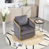 COOLMORE Corduroy Barrel Chair, Comfortable Accent Sofa Chair for Living Room, 360 Degree W395P220272