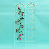 2 Pack Metal Garden Trellis 86.7" x 19.7" Rustproof Trellis for Climbing Plants Outdoor Flower W1586135960