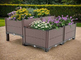 31.5x31.5x19.6in Raised Garden Beds Outdoor, Polypropylene Planter Boxes Outdoor for Vegetables, W3101P314584