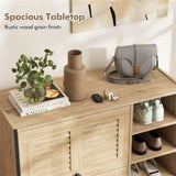 Entry shoe cabinet with adjustable shelf and flip door 12036977