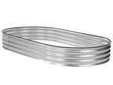 6x3x1ft Galvanized Metal Raised Garden Bed,Oval Planter Box Outdoor,Silvery 36189793