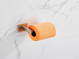 Strong Viscosity Adhesive 4 Pieces Bathroom Accessories Set Without Drilling Silver Brushed Towel 55967944